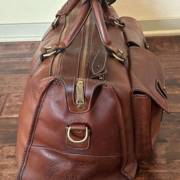 Ghurka Express No. 2 Leather Duffel Bag Marley Hodgson Chestnut Brown Vintage US - Picture 6 of 11